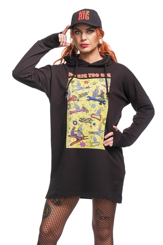 Kong "No Rig Too Big" Women’s Hoodie Dress
